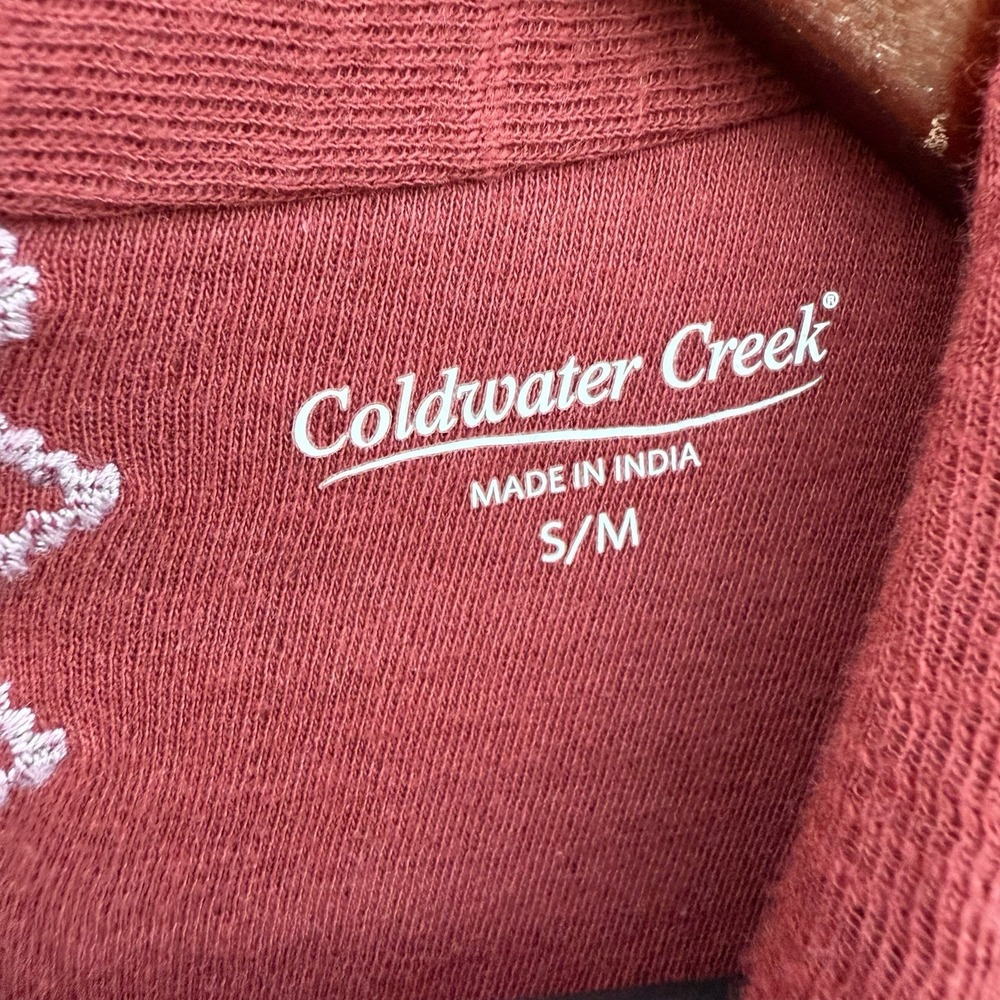 Coldwater Creek Juniper Ridge Embroidered Knit Cardigan Jacket Size S/M Boho - Picture 2 of 7